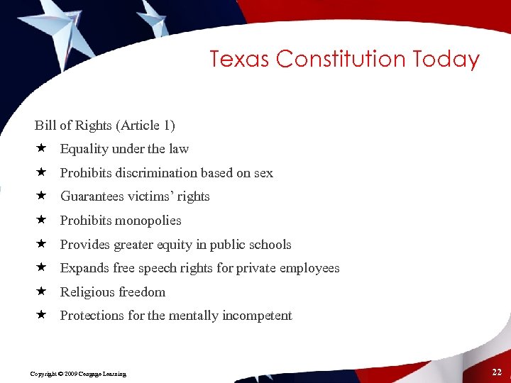 Texas Constitution Today Bill of Rights (Article 1) « Equality under the law «