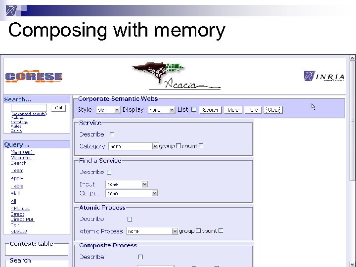 Composing with memory 