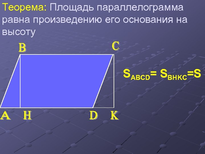 Abcd параллелограмм sabcd. Теорема о площади параллелограмма. Высота параллелограмма равна. Трапеция похожая на параллелограмм. Как найти трапецию в параллелограмме.