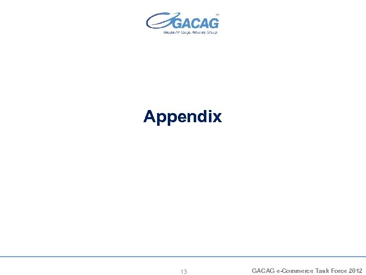 Appendix 13 GACAG e-Commerce Task Force 2012 