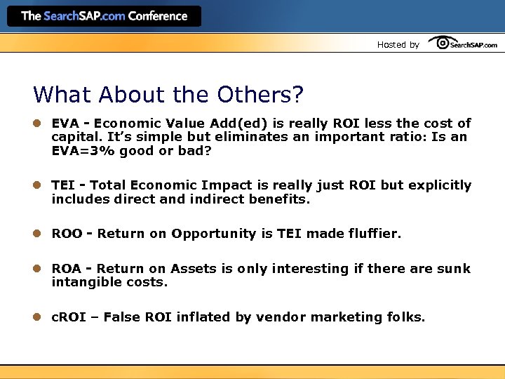Hosted by What About the Others? l EVA - Economic Value Add(ed) is really