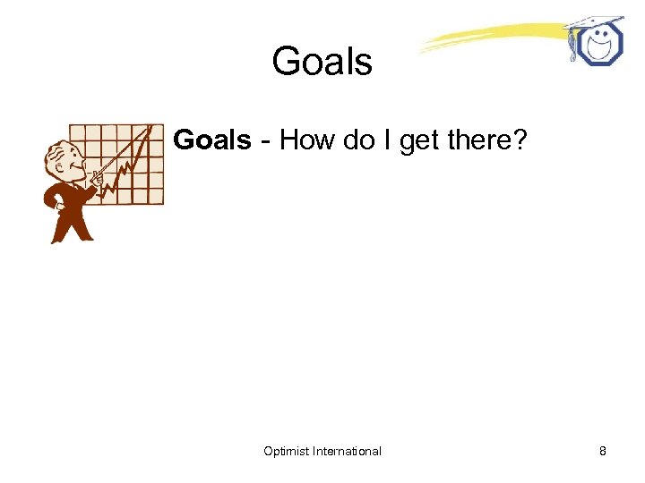 Goals - How do I get there? Optimist International 8 