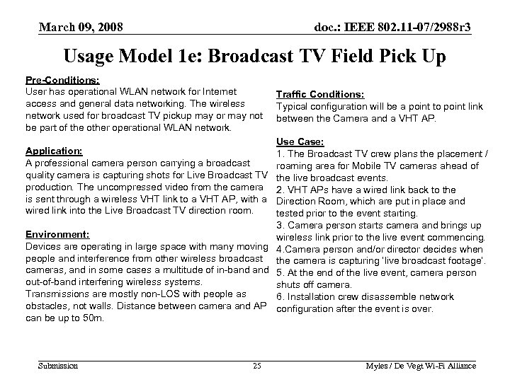 March 09, 2008 doc. : IEEE 802. 11 -07/2988 r 3 Usage Model 1