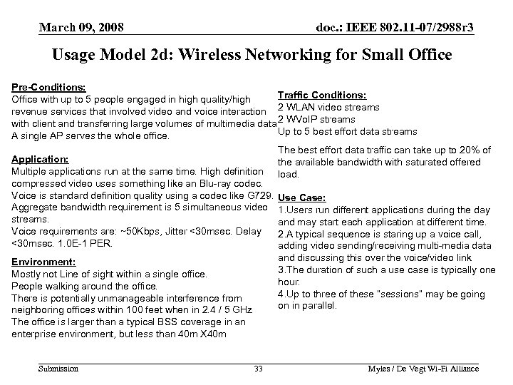 March 09, 2008 doc. : IEEE 802. 11 -07/2988 r 3 Usage Model 2