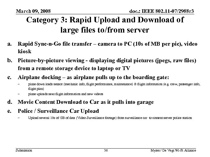 March 09, 2008 doc. : IEEE 802. 11 -07/2988 r 3 Category 3: Rapid