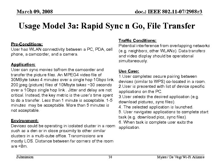 March 09, 2008 doc. : IEEE 802. 11 -07/2988 r 3 Usage Model 3