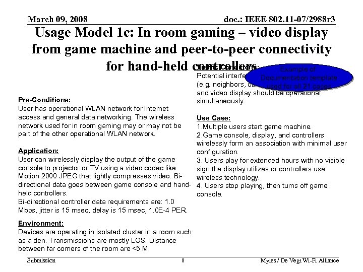 March 09, 2008 doc. : IEEE 802. 11 -07/2988 r 3 Usage Model 1