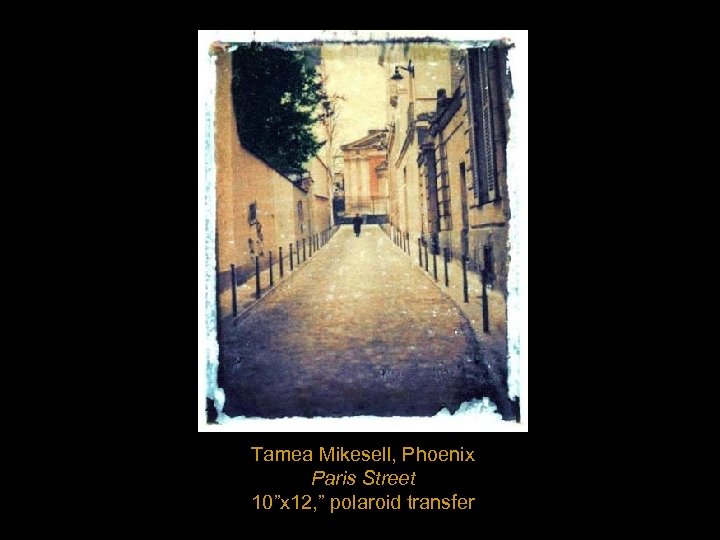 Tamea Mikesell, Phoenix Paris Street 10”x 12, ” polaroid transfer 