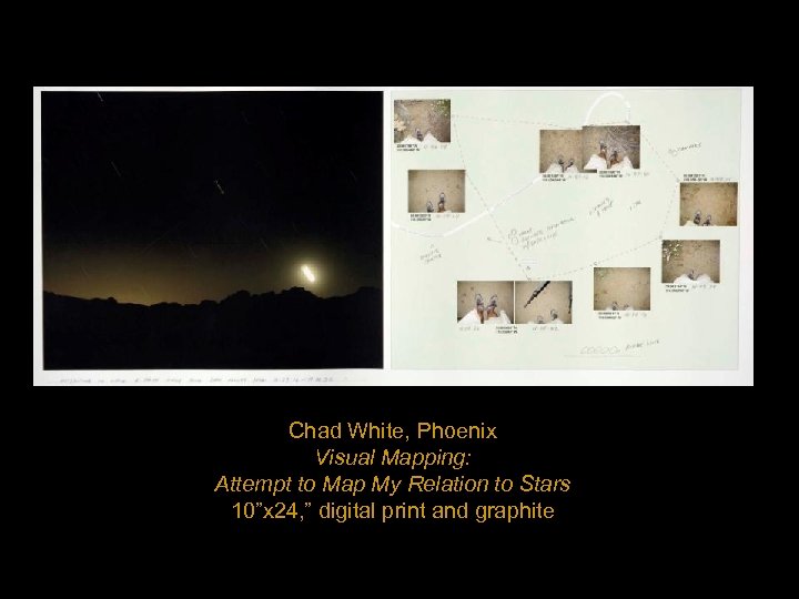 Chad White, Phoenix Visual Mapping: Attempt to Map My Relation to Stars 10”x 24,