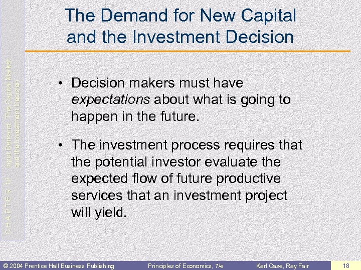 C H A P T E R 10 Input Demand: The Capital Market and