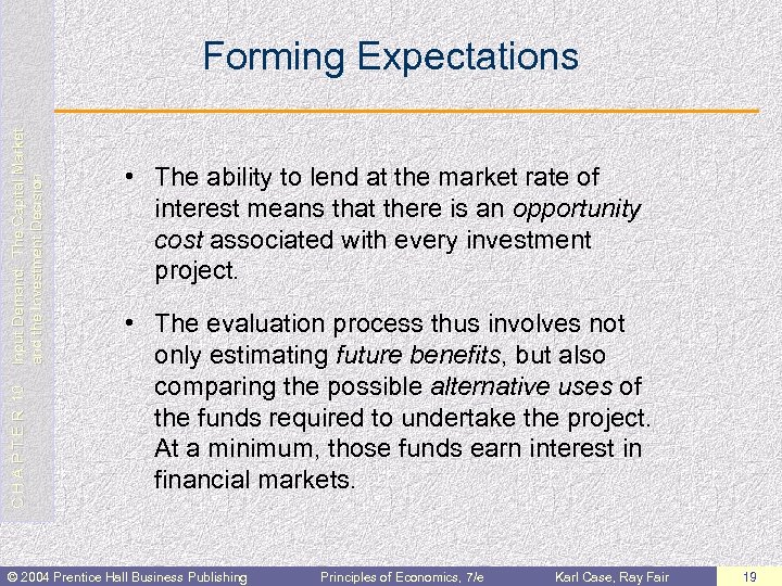 C H A P T E R 10 Input Demand: The Capital Market and