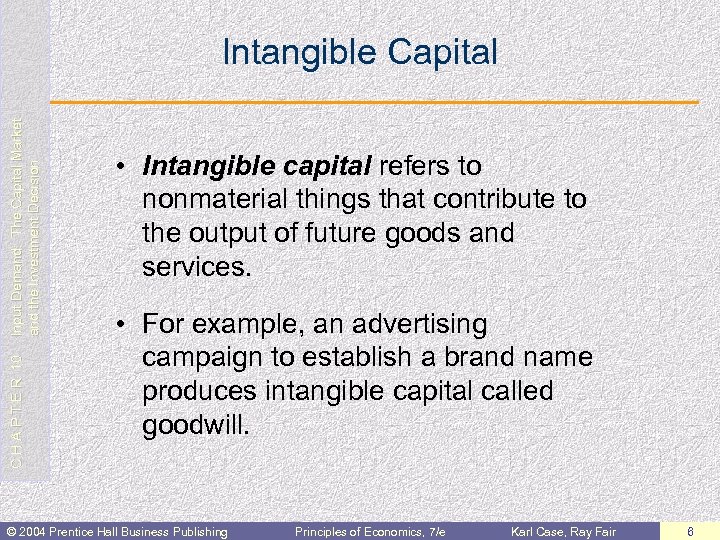 C H A P T E R 10 Input Demand: The Capital Market and