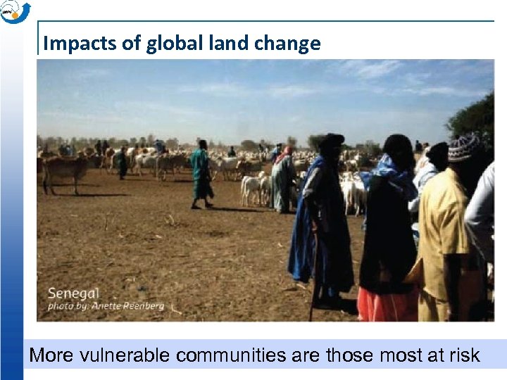 Impacts of global land change More vulnerable communities are those most at risk 