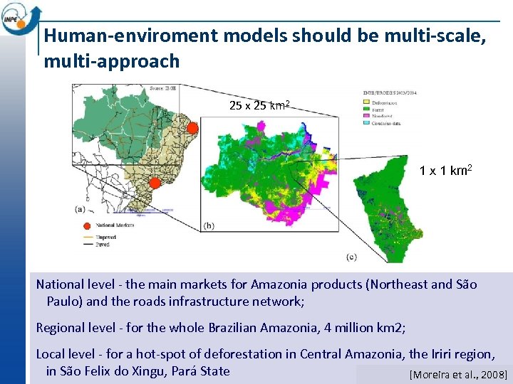 Human-enviroment models should be multi-scale, multi-approach 25 x 25 km 2 1 x 1
