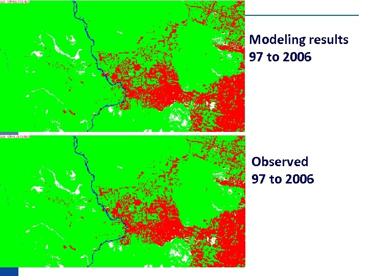 Modeling results 97 to 2006 Observed 97 to 2006 