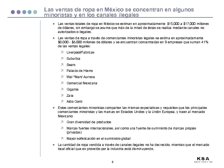 Las ventas de ropa en México se concentran en algunos minoristas y en los