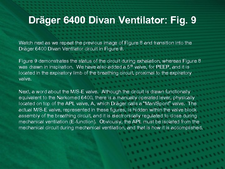 Dräger 6400 Divan Ventilator: Fig. 9 Watch next as we repeat the previous image