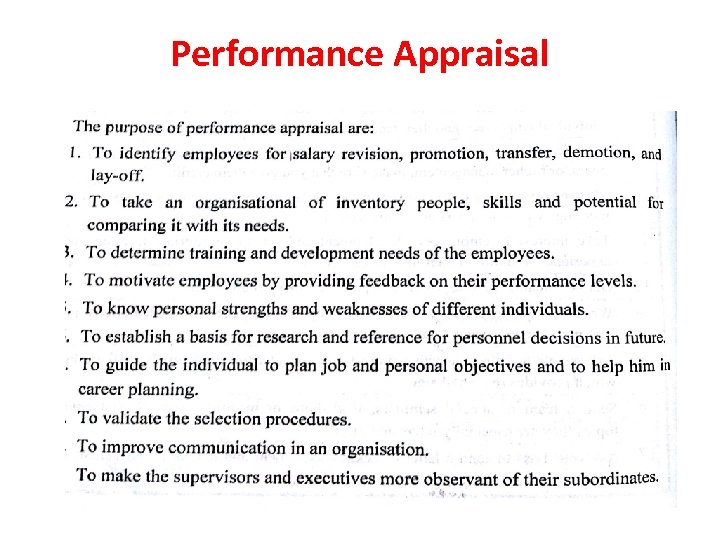 Performance Appraisal 