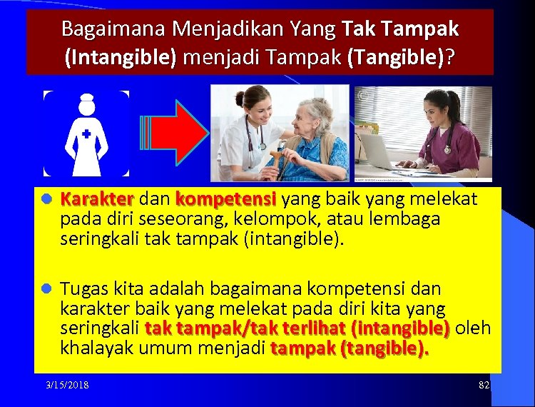 Bagaimana Menjadikan Yang Tak Tampak (Intangible) menjadi Tampak (Tangible)? l Karakter dan kompetensi yang