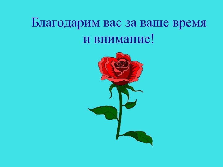 Благодарим вас за ваше время и внимание! 