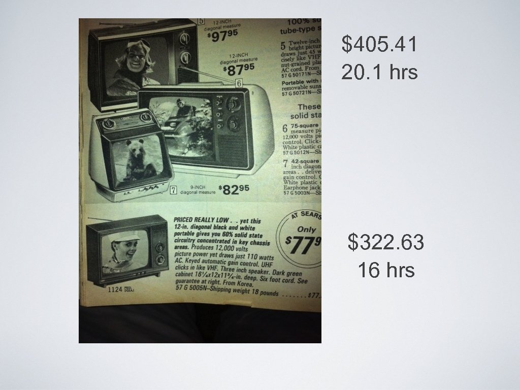 $405. 41 20. 1 hrs $322. 63 16 hrs 