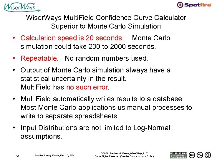 Wiser. Ways Multi. Field Confidence Curve Calculator Superior to Monte Carlo Simulation • Calculation