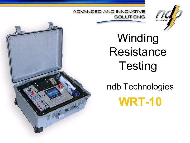 Winding Resistance Testing ndb Technologies WRT-10 