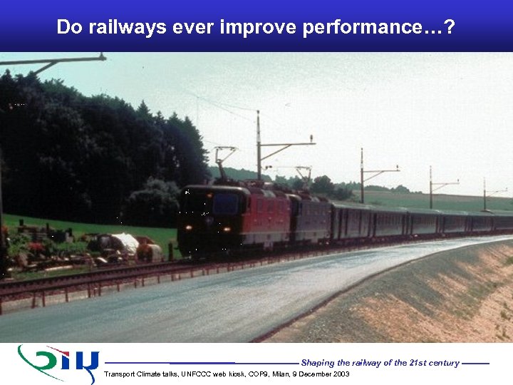 Do railways ever improve performance…? Shaping the railway of the 21 st century Transport