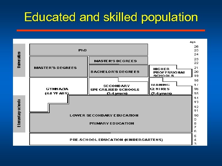 Educated and skilled population 