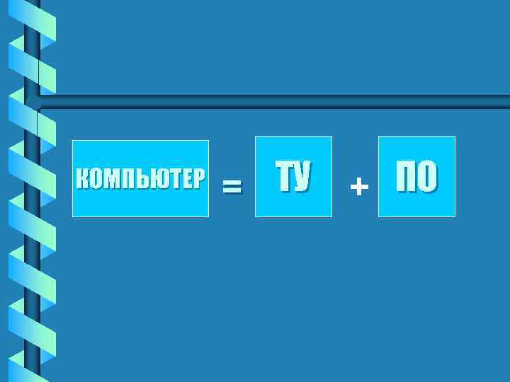 КОМПЬЮТЕР = ТУ + ПО 