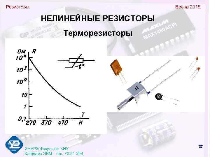 Резисторы      Весна 2016    НЕЛИНЕЙНЫЕ РЕЗИСТОРЫ 