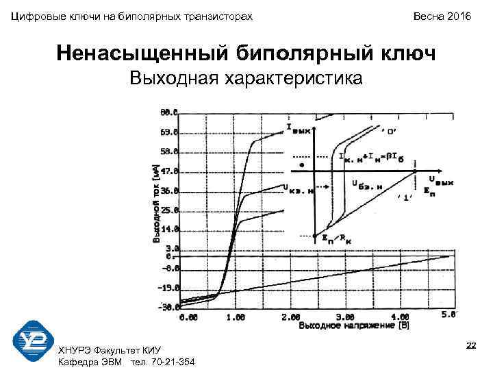 Цифровые ключи на биполярных транзисторах Весна 2016   Ненасыщенный биполярный ключ  