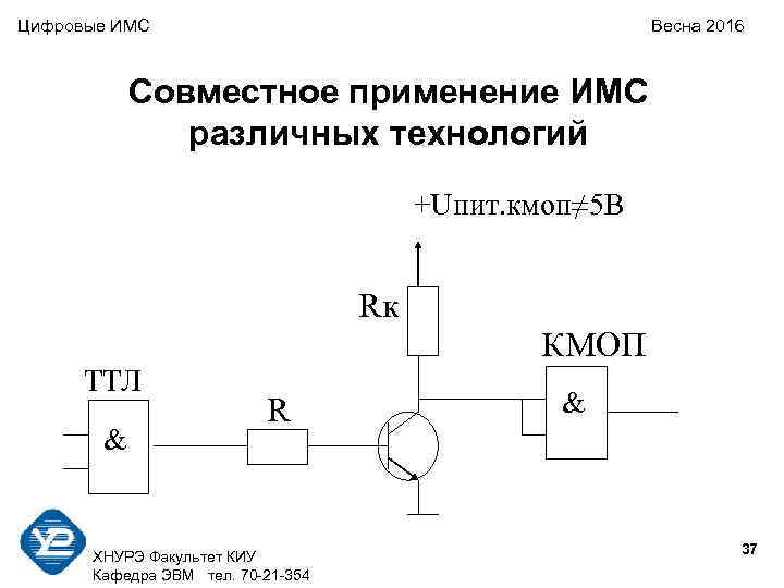 Цифровые ИМС    Весна 2016    Совместное применение ИМС 