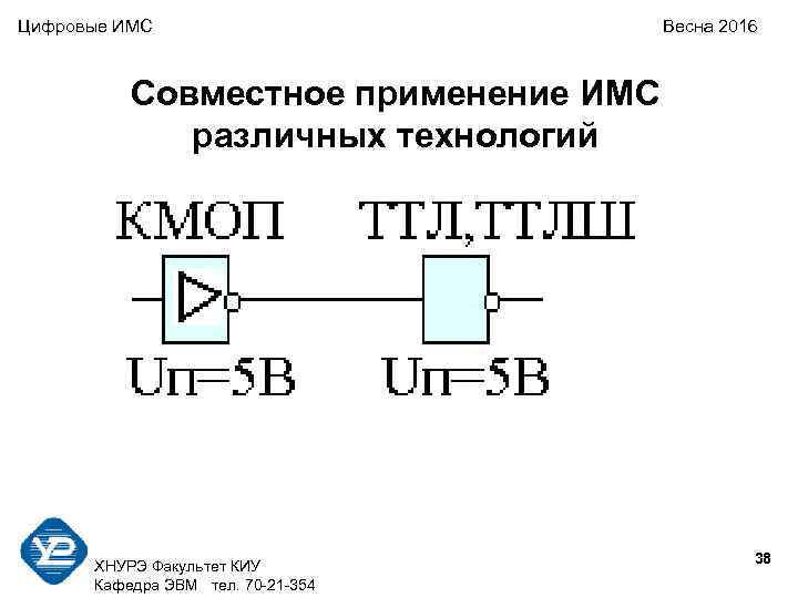 Цифровые ИМС    Весна 2016    Совместное применение ИМС 