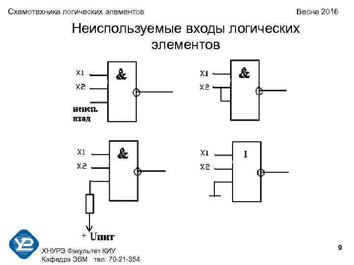 Схемотехника логических элементов       Весна 2016   