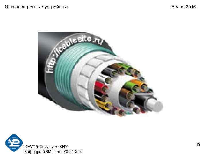 Оптоэлектронные устройства Весна 2016 19 ХНУРЭ Факультет КИУ Кафедра ЭВМ тел. 70 -21 -354