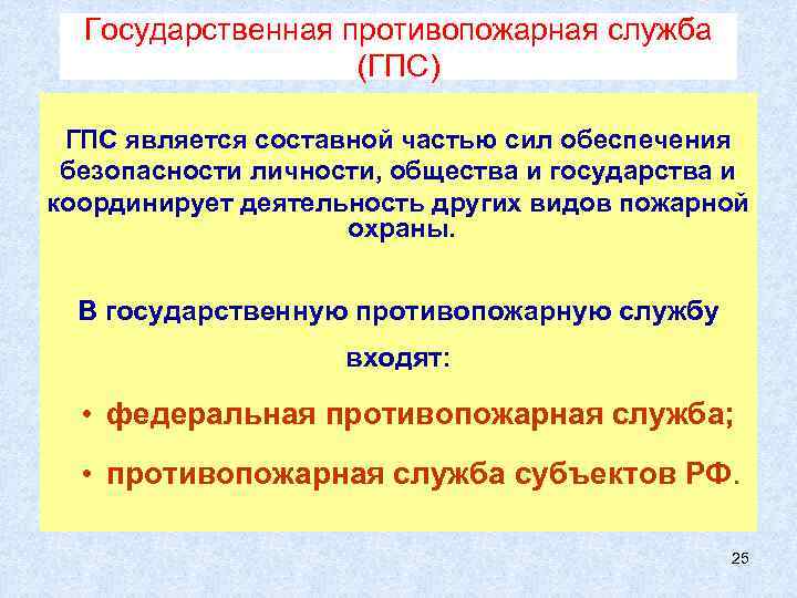 Государственная противопожарная служба презентация