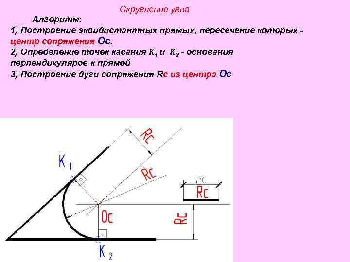 Радиус определяющий угол. Как рассчитать скругление углов. Радиус скругления углов. Построение радиуса скругления. Скругление углов на чертеже.