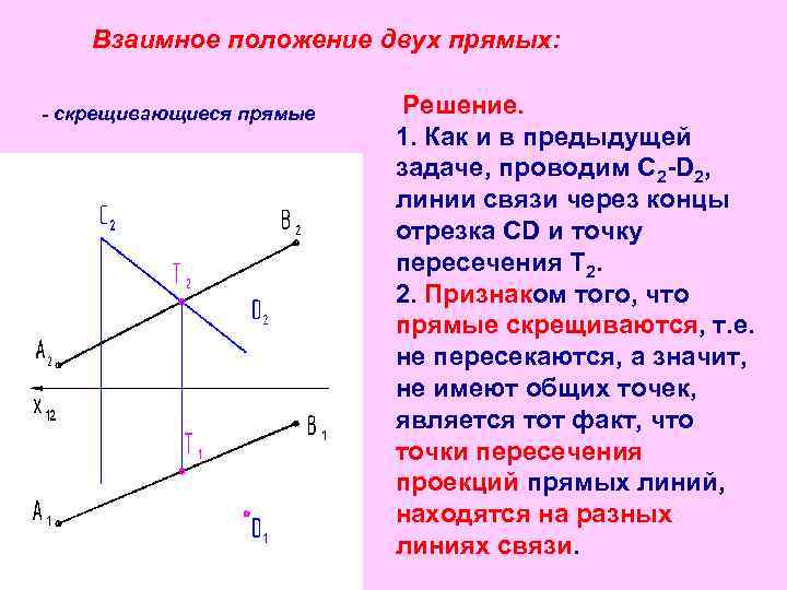 Взаимное расположение между