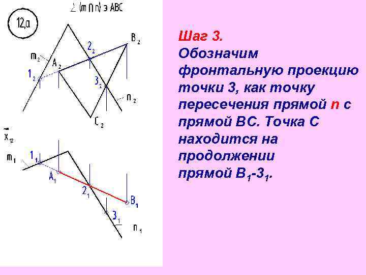 Точку n пересечения прямой. Точка пересечения прямых. Точка пересечения трёх прямых. Пересекаются в точке обозначение. Проекция точки - это точка пересечения.