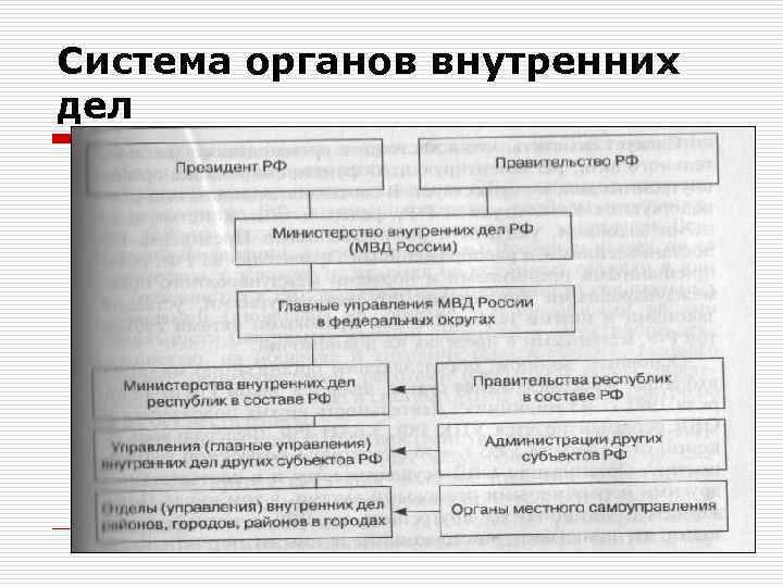 Система органов внутренних дел 