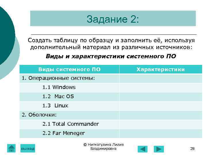 Создать таблицу по образцу пропала собака