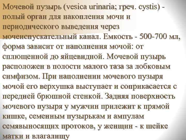 n Женский мочеиспускательный канал (urethra  feminina) представляет собой короткую, слегка  изогнутую и