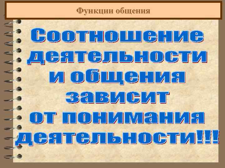 Функции общения 