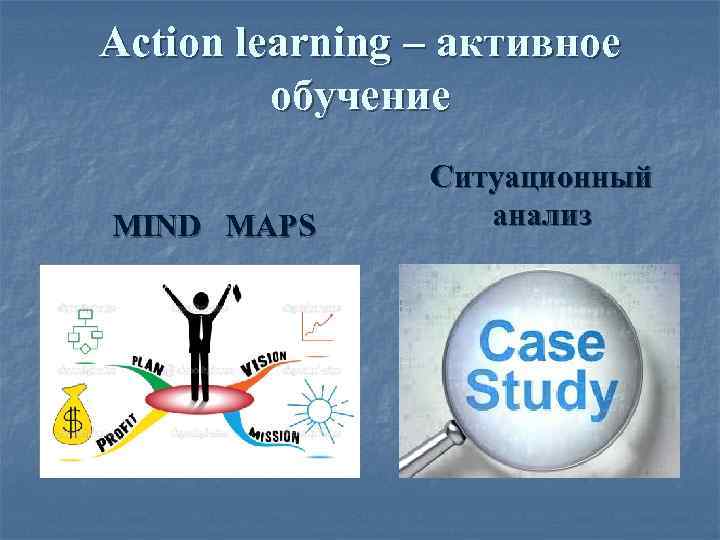 Action learning – активное   обучение   Ситуационный MIND MAPS  
