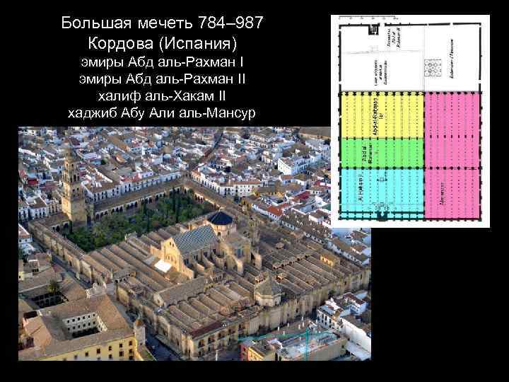 Большая мечеть 784– 987 Кордова (Испания) эмиры Абд аль-Рахман II халиф аль-Хакам II хаджиб