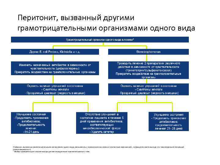  Перитонит, вызванный другими грамотрицательными организмами одного вида Грамотрицательный организм одного вида в посеве*