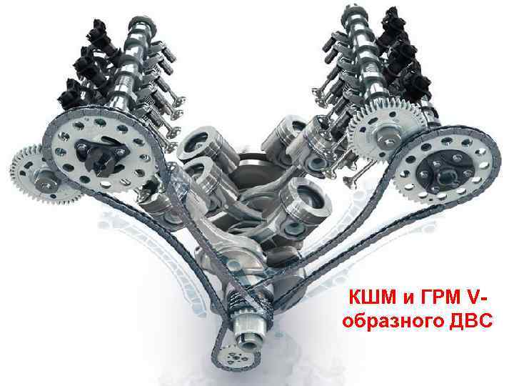 КШМ и ГРМ V- образного ДВС 