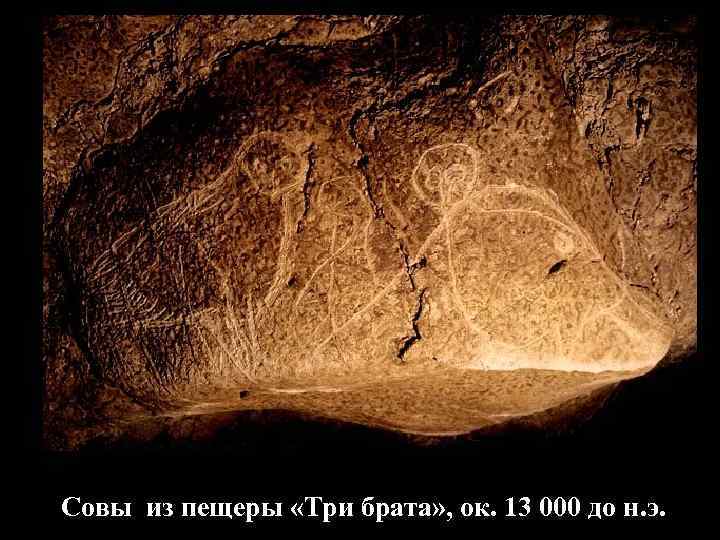 Совы из пещеры «Три брата» , ок. 13 000 до н. э. 