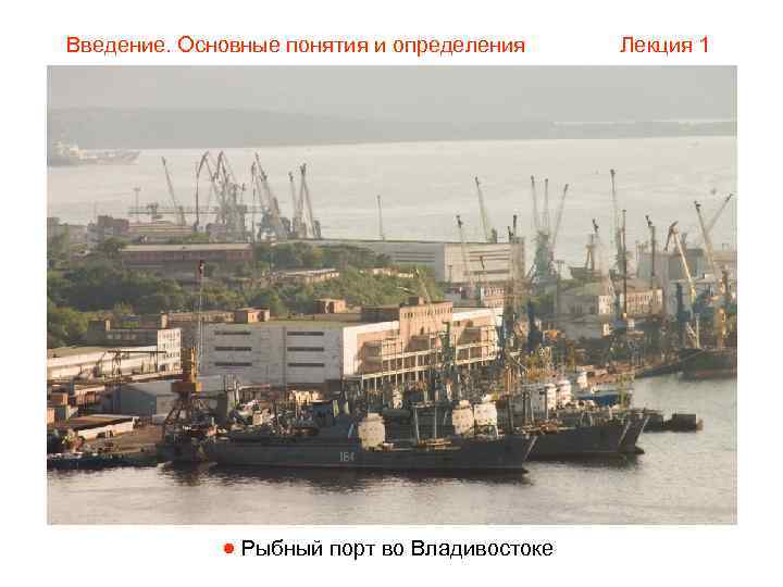 Введение. Основные понятия и определения Лекция 1    Рыбный порт во Владивостоке